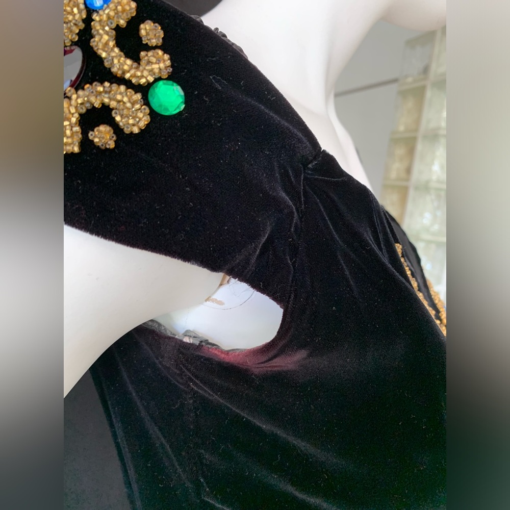 Zum Zum Vintage Black Velvet mini dress. Size:Small - Picture 7 of 8